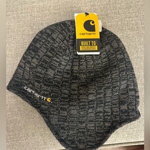 Carhartt Knit Earflap Hat in Grey/Black